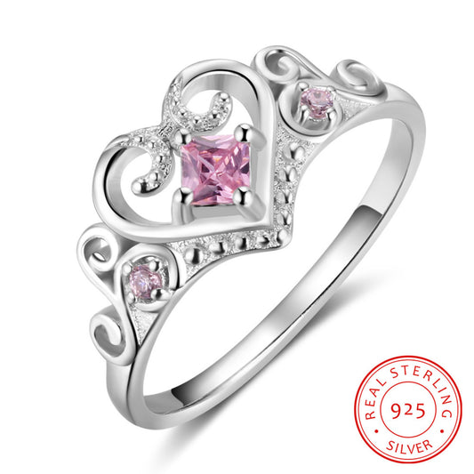 Pink heart rings