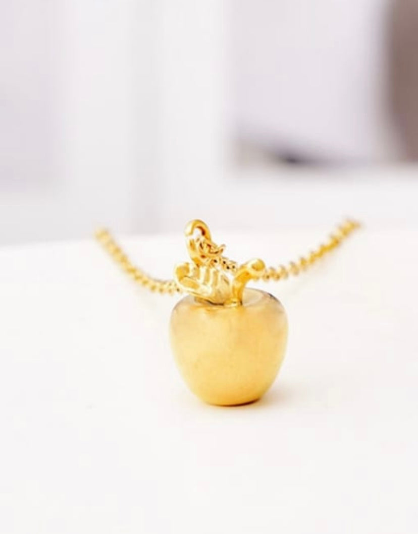 Tiny apple necklace