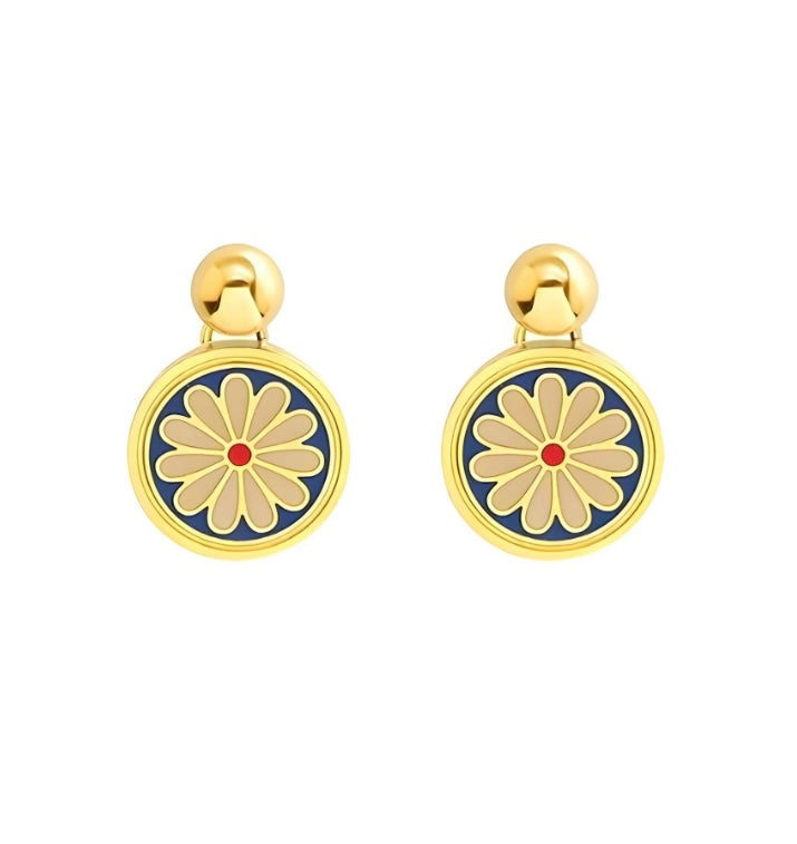 Daisy flower earrings