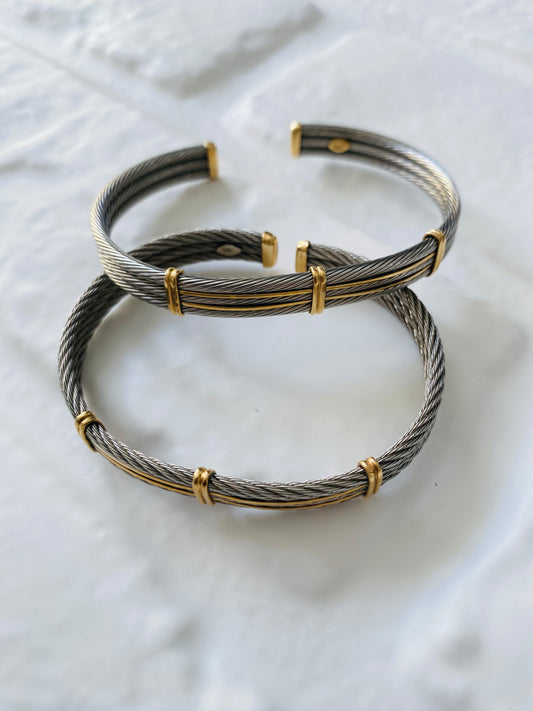 JASMIN STEEL/14KT BRACELETS