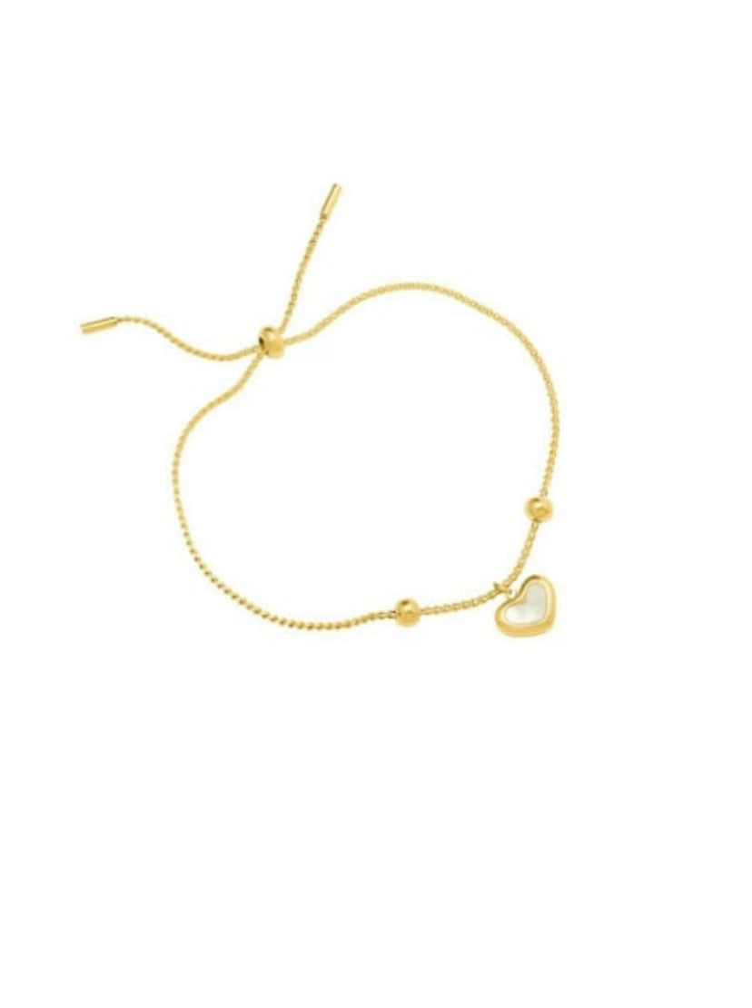 Heart link bracelet