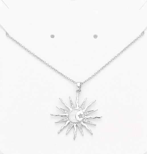 SUN & MOON ENAMEL NECKLACE